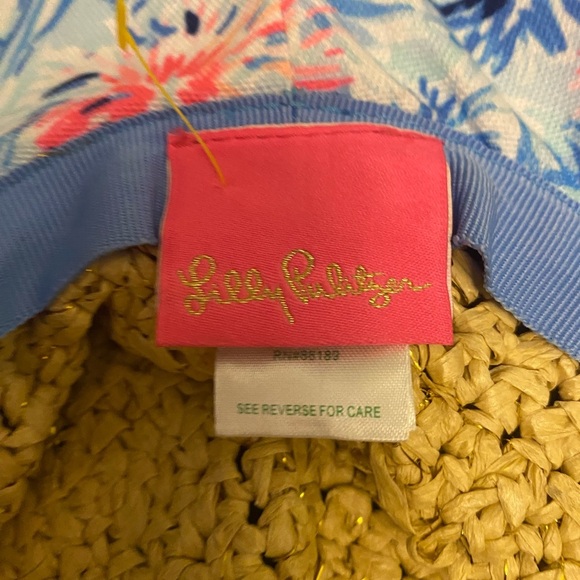 Lily Pulitzer Sea to Shining Sea Tropical Beach hat - Picture 4 of 5